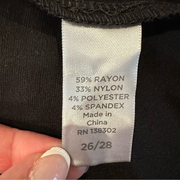 Avenue Black Long Ponte Colorblock Cardigan Duster Jacket Womens Plus Size 26/28 - Picture 12 of 12